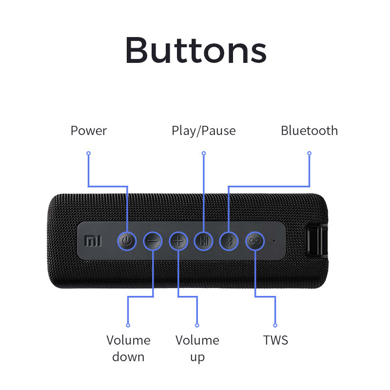 اسپیکر بلوتوثی شیائومی مدل Mi Portable 16w