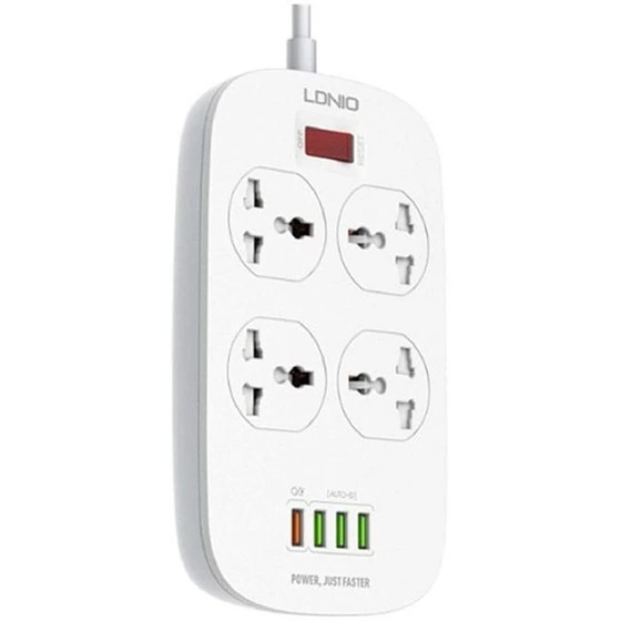 چند راهی 4 سوکت و 4 یو اس بی الدنیو Ldnio SC4407 Power Strip ا Ldnio SC4407 Power Strip