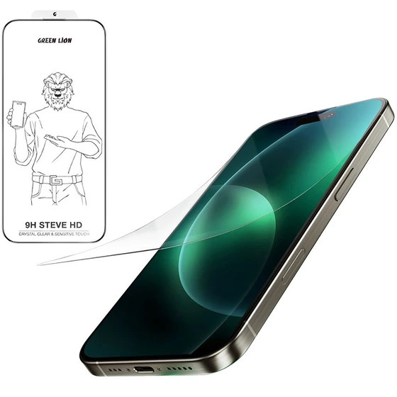 گلس شفاف گرین آیفون 16 Green Lion 9H Steve HD Glass iPhone 16 Normal