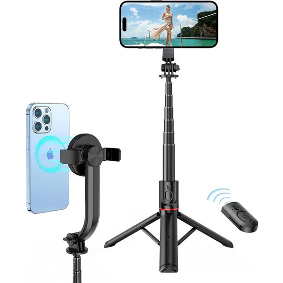 منوپاد و سه پایه گرین لاین با گیره مگنتی magselfie selfie stick tripod