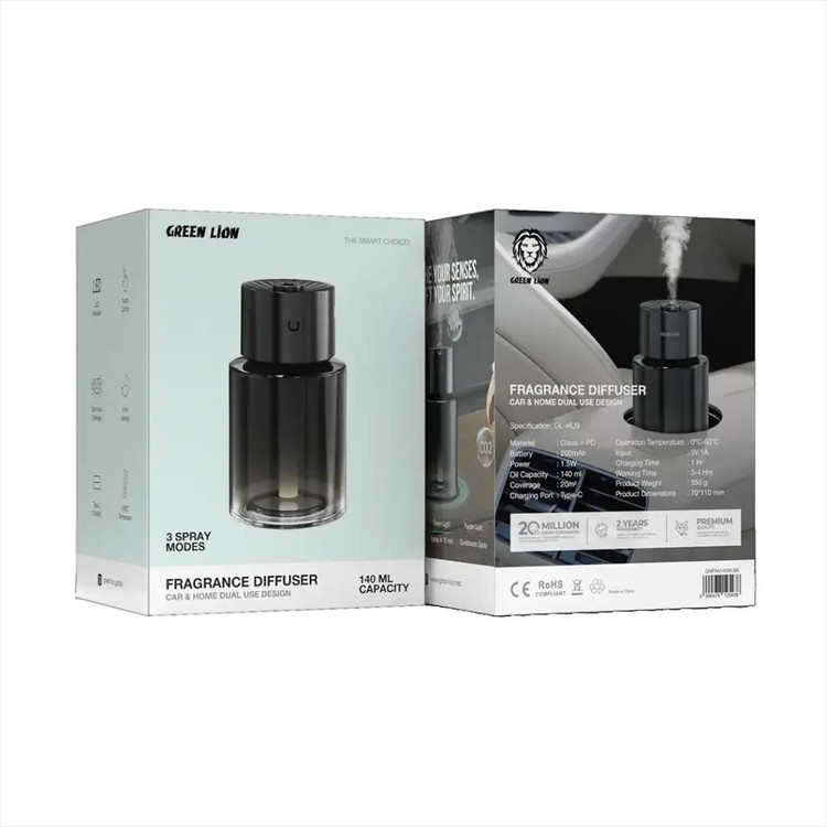 دستگاه بخور ساز و خوشبو کننده گرین لاین Green Lion Fragrance Diffuser 140ML GL-HU9