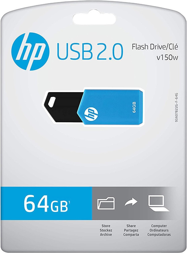 فلش مموری اچپی مدل V150W ظرفیت ۶۴ گیگابایت USB 2.0