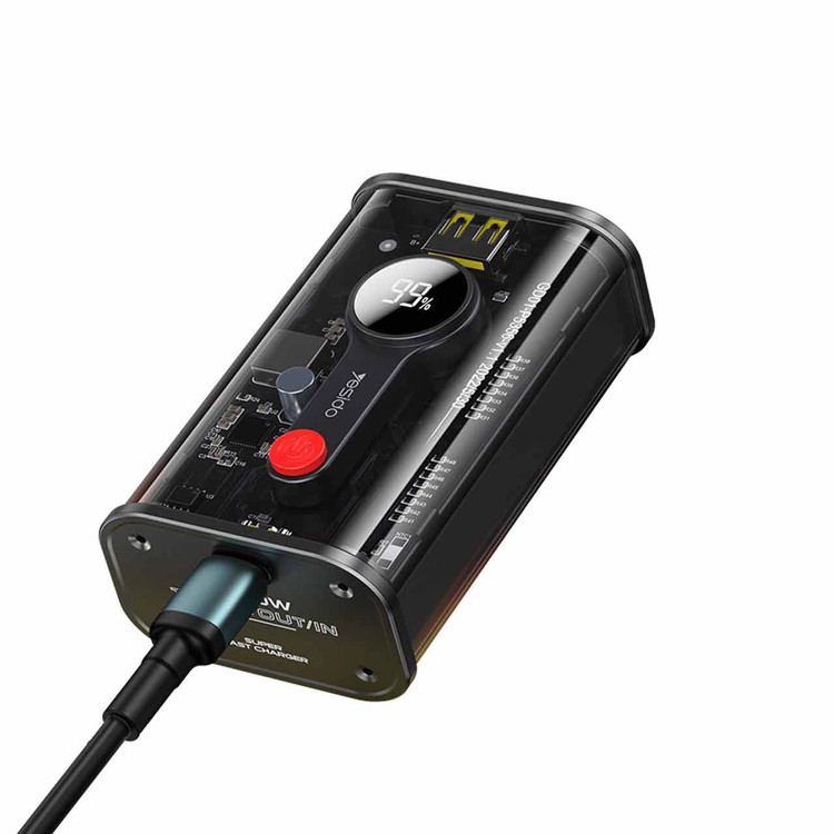 پاور بانک 22.5 وات یسیدو YP35 QC3.0 PD ظرفیت 10000 میلی آمپر ساعت