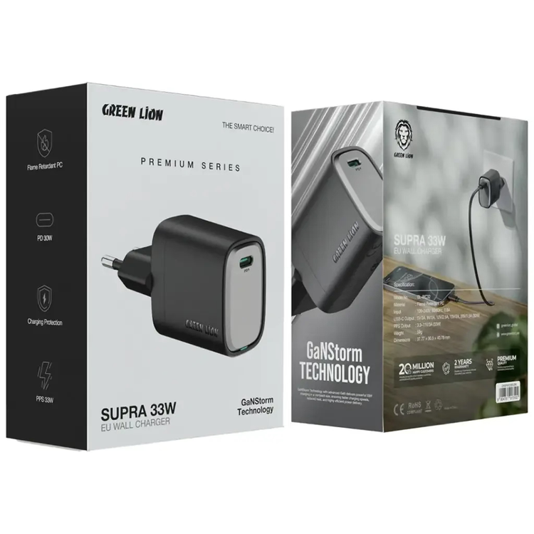 آداپتور دیواری گرین لاین مدل supra 33w