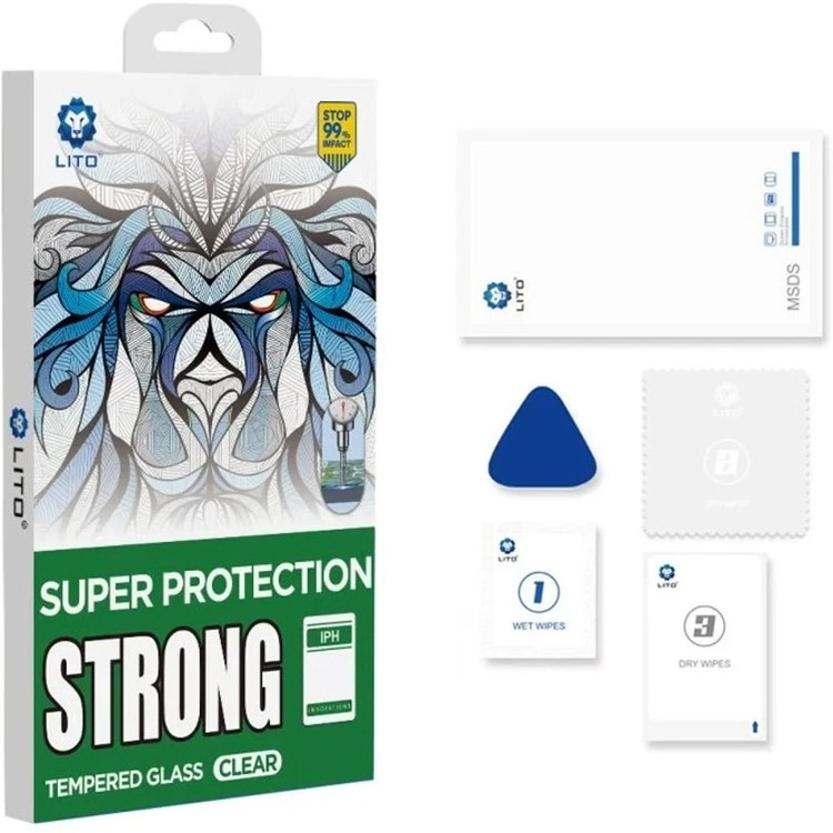 گلس شیشهای تمام صفحه iPhone 13 Pro Max مدل Strong برند LITO
